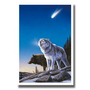 WOLVES UNDER HALE-BOPP